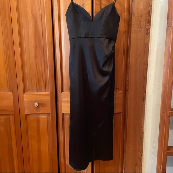 Zara Satin Effect Midi Dress - Picture 2 of 7